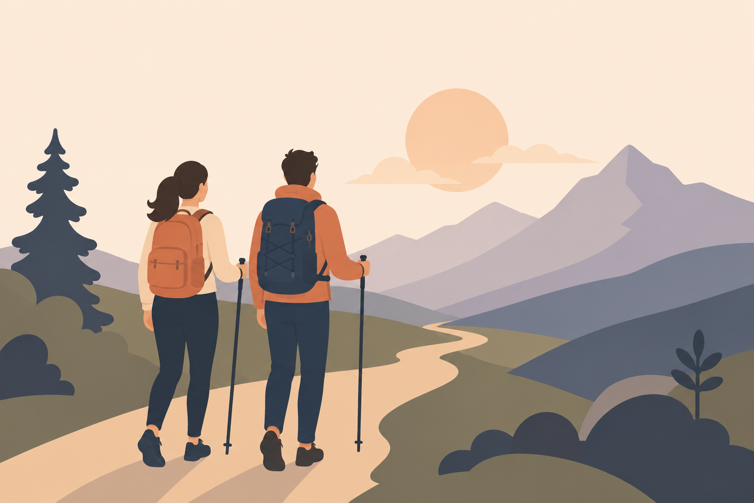 Hikers enjoying the outdoors